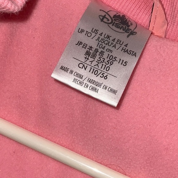 DISNEY MINNIE MOUSE EARS HOODED ROSE GOLD PINK RAINCOAT SIZE 4 - Picture 9 of 14